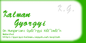 kalman gyorgyi business card